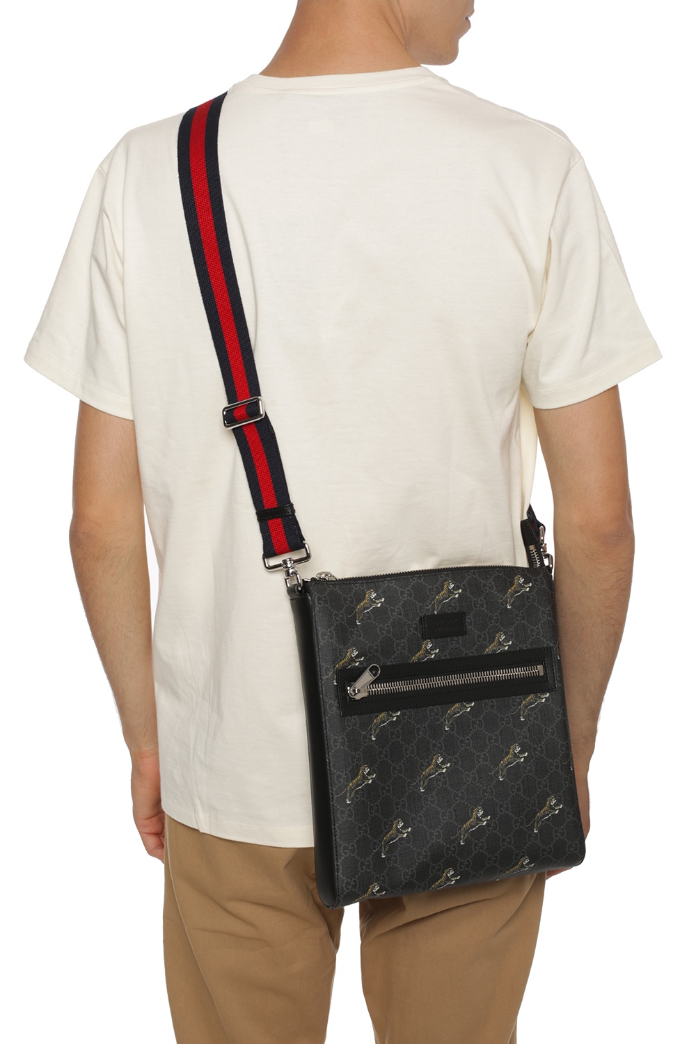 Gucci messenger shop bag with tiger